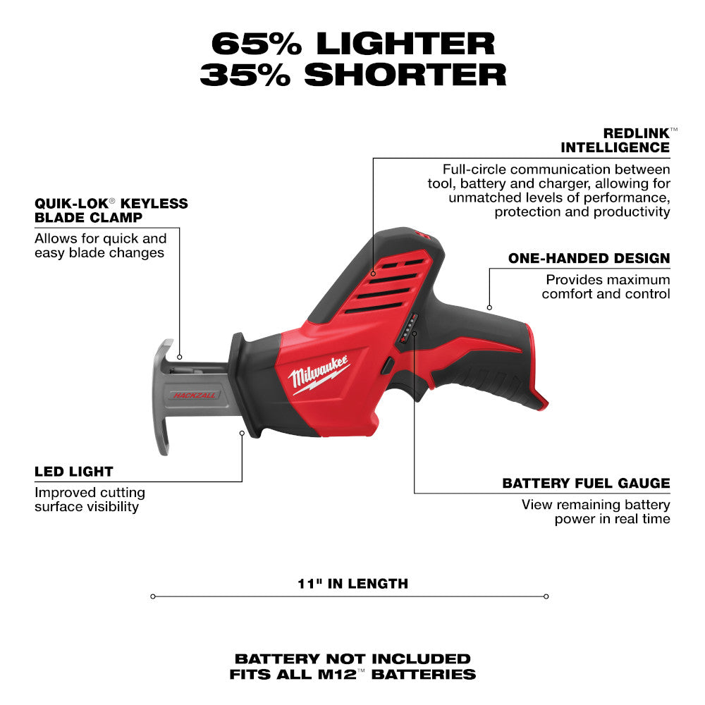 Milwaukee 2420-20 M12™ HACKZALL® Reciprocating Saw