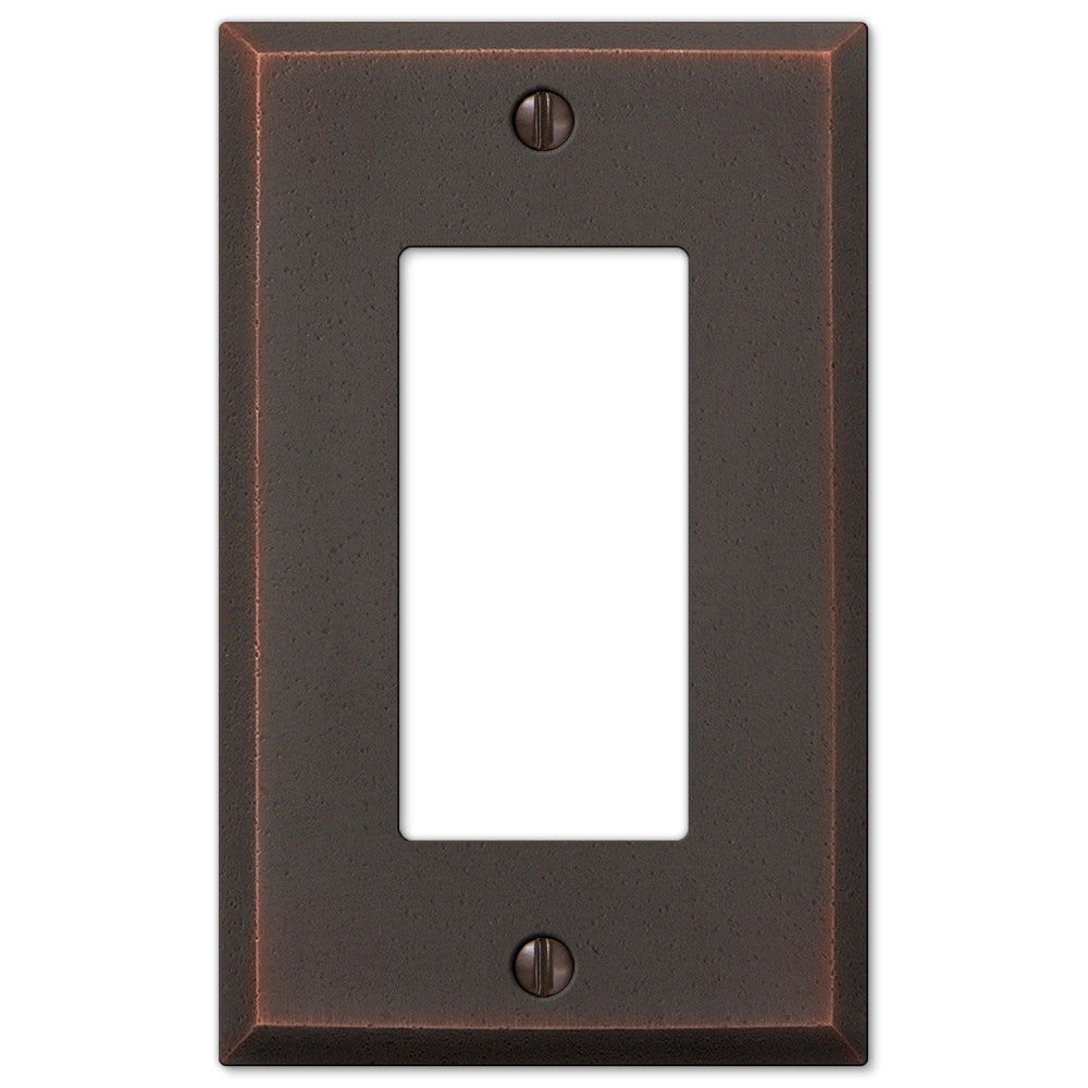 Manhattan Aged Bronze Cast - 1 Rocker Wallplate