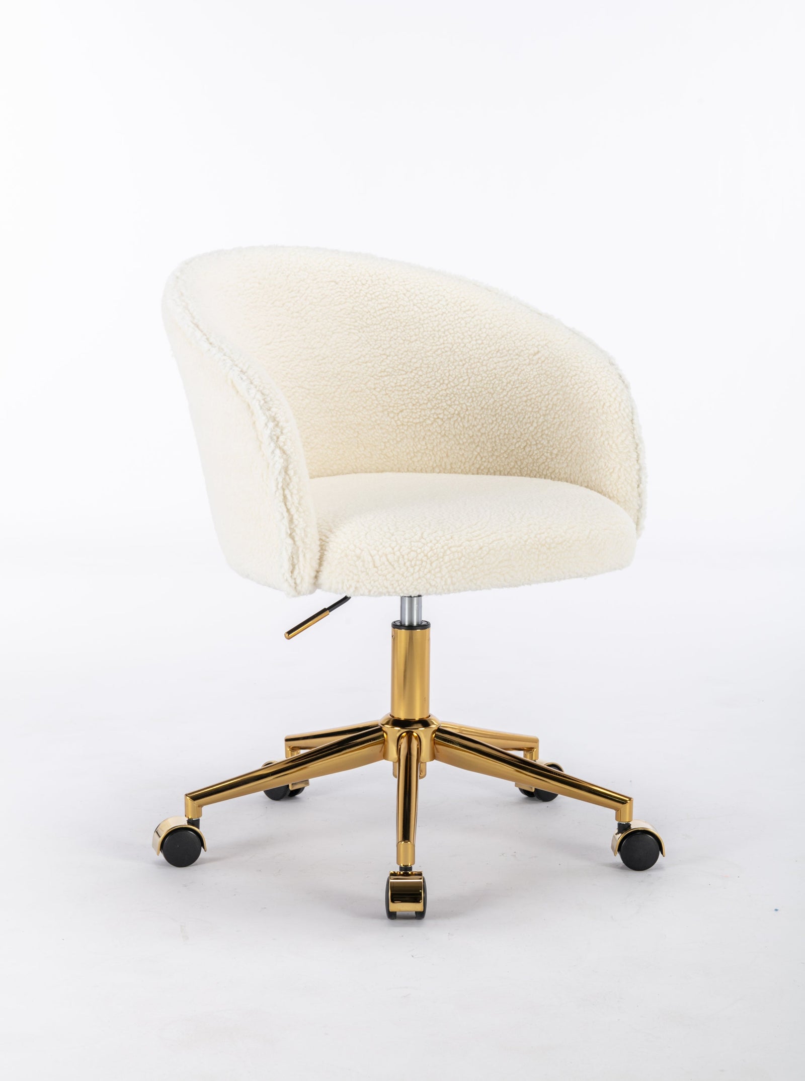 Walker Edison | Teddy Modern Desk Chair with Gold Rolling Base