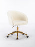 Walker Edison | Teddy Modern Desk Chair with Gold Rolling Base