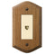 Country Medium Oak Wood - 1 Phone Jack Wallplate