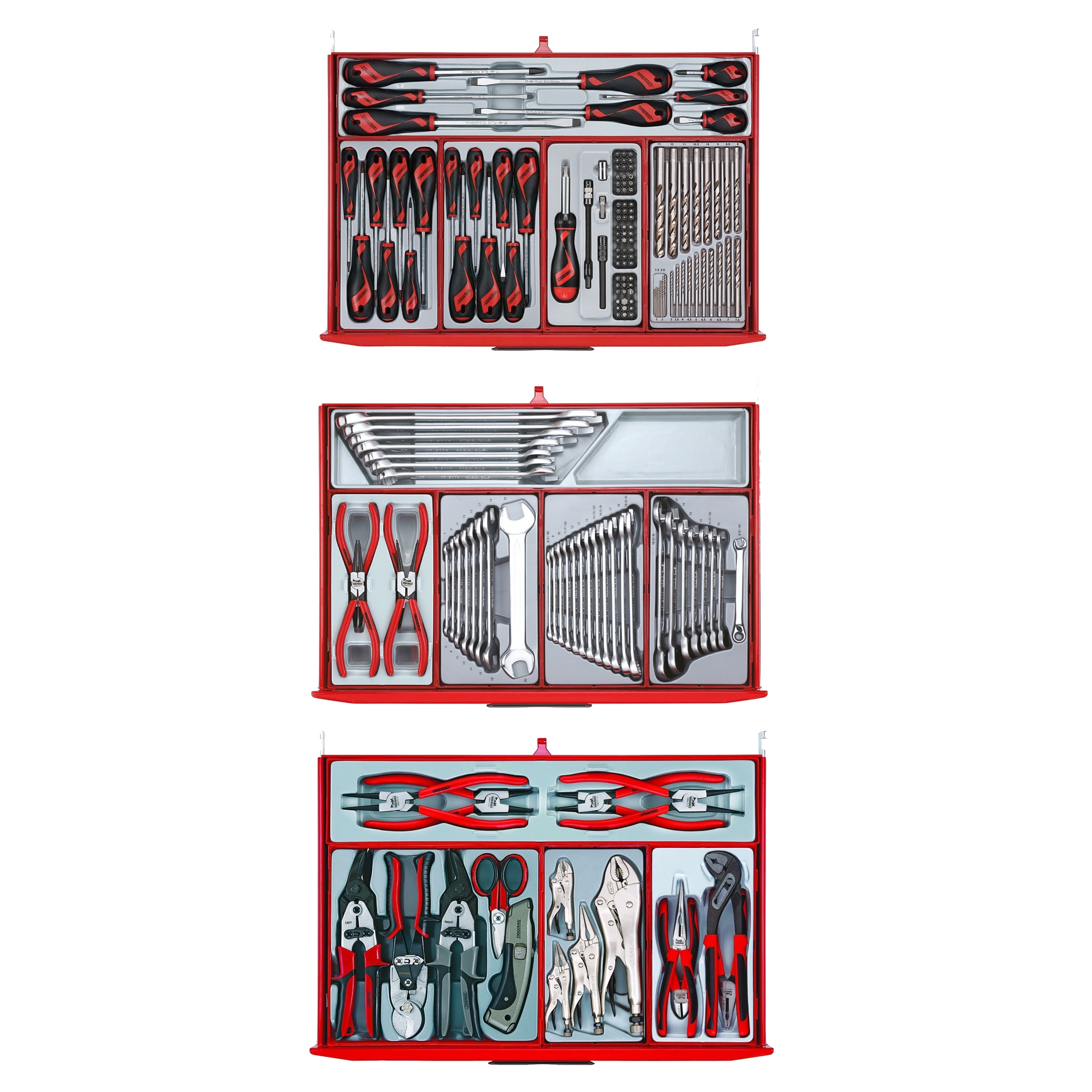 Juego completo de herramientas manuales Mega Master de 569 piezas con rodillo de 53 pulgadas de ancho de Teng Tools - TCMMIND08