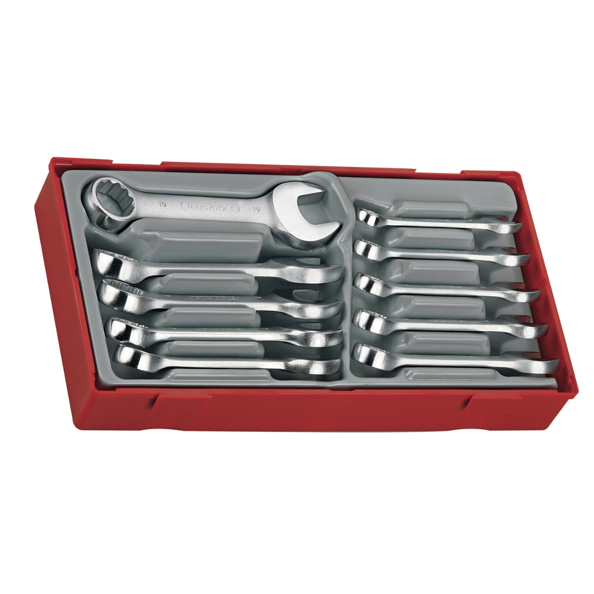 Teng Tools 10 Piece Metric Mini/Stubby Combination Wrench Set 10mm - 19mm - TT6010M