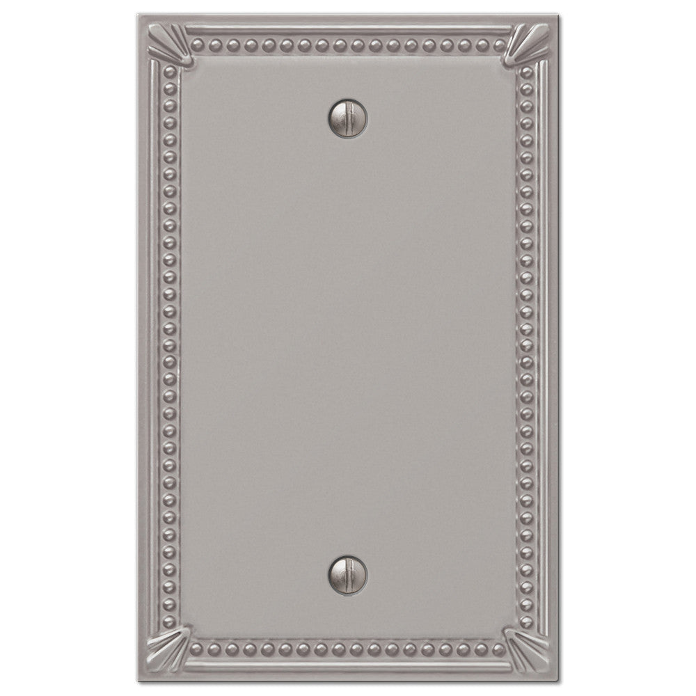 Imperial Bead Brushed Nickel Cast - 1 Blank Wallplate