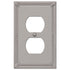 Imperial Bead Brushed Nickel Cast - 1 Duplex Wallplate