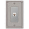 Imperial Bead Brushed Nickel Cast - 1 Phone Jack Wallplate