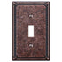 Imperial Bead Tumbled Aged Bronze Cast - 1 Toggle Wallplate