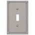 Imperial Bead Brushed Nickel Cast - 1 Toggle Wallplate