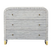 Bone Inlay gray and white 3 drawer chest