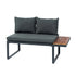 Walker Edison | Steel 4 Piece L-Shaped Patio Sectional Sofa Set