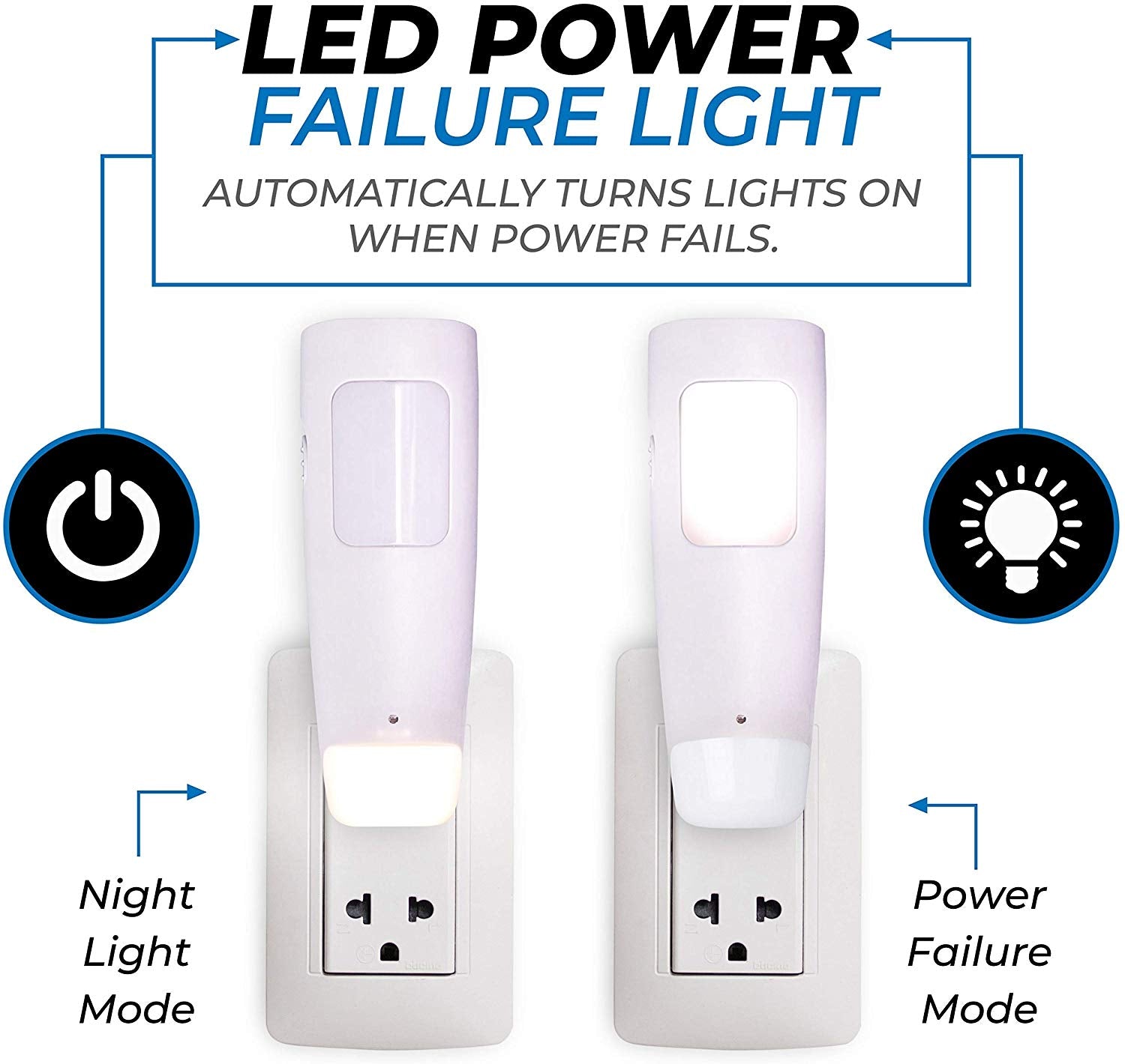 Linterna LED/Luz nocturna en caso de corte de energía