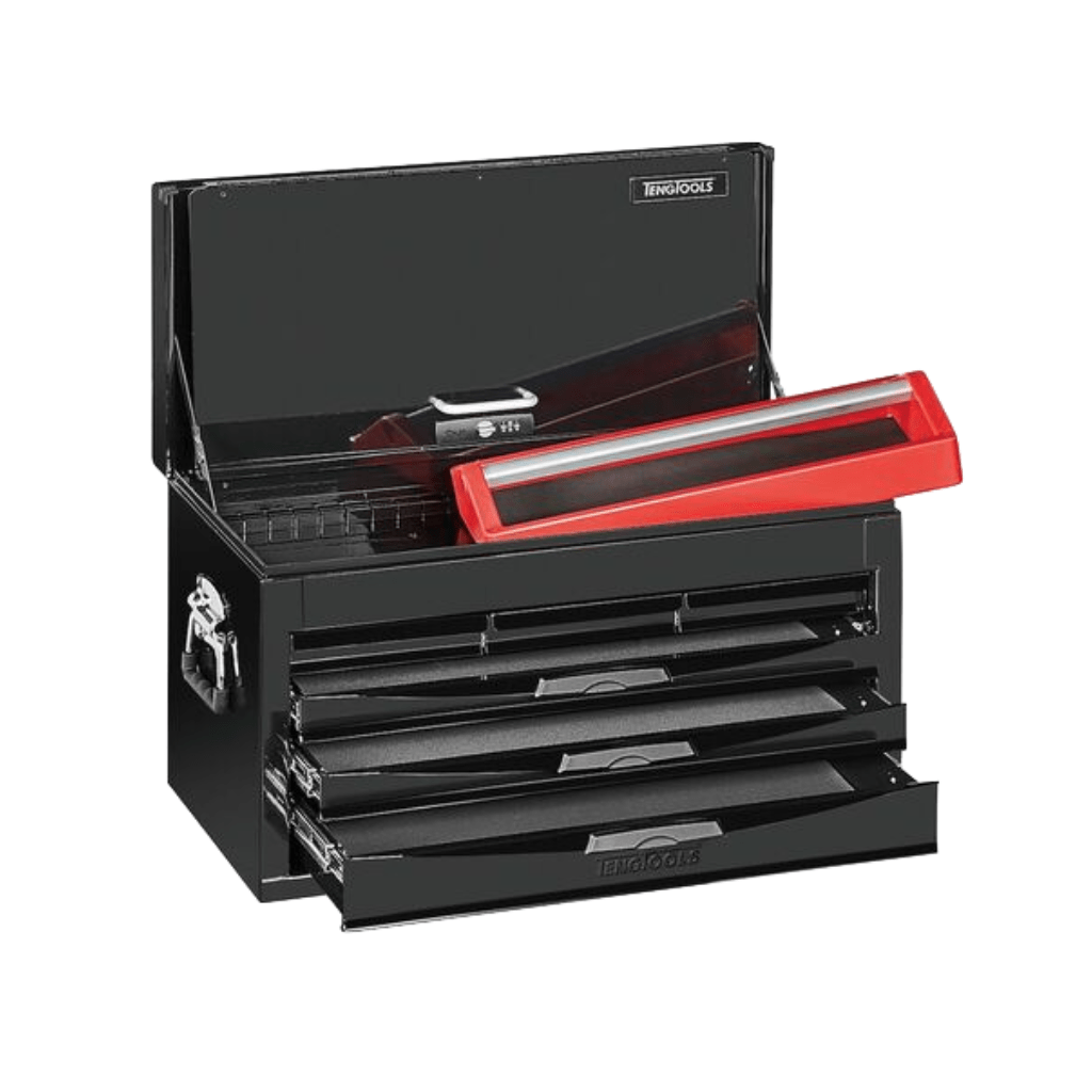 Teng Tools 184 Piece Complete Mixed Service Tool Kit With Black USA Tool Box - TC806NBK-USA1