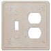 Faux Stone Cream Resin - 1 Toggle / 1 Duplex Wallplate