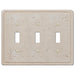 Faux Stone Cream Resin - 3 Toggle Wallplate