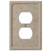 Faux Stone Beige Resin - 1 Duplex Wallplate