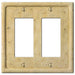 Faux Stone Ivory Resin - 2 Rocker Wallplate