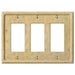 Faux Stone Ivory Resin - 3 Rocker Wallplate