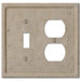 Faux Stone Beige Resin - 1 Toggle / 1 Duplex Wallplate