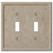 Faux Stone Beige Resin - 2 Toggle Wallplate