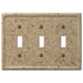 Faux Stone Noce Resin - 3 Toggle Wallplate