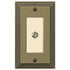 Steps Rustic Brass Cast - 1 Cable Jack Wallplate