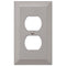 Steps Satin Nickel Cast - 1 Duplex Wallplate