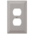 Steps Satin Nickel Cast - 1 Duplex Wallplate