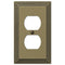 Steps Rustic Brass Cast - 1 Duplex Wallplate