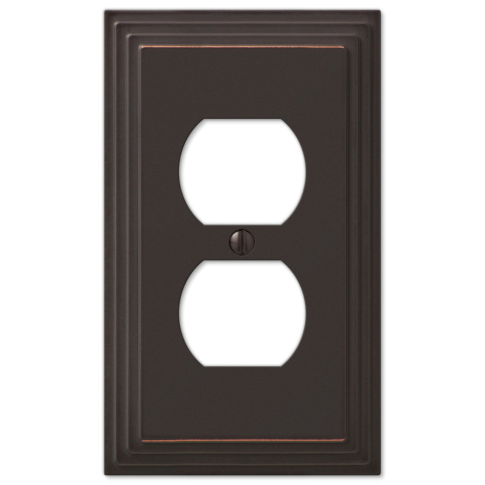 Steps Aged Bronze Cast - 1 Duplex Wallplate