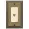 Steps Rustic Brass Cast - 1 Phone Jack Wallplate