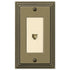 Steps Rustic Brass Cast - 1 Phone Jack Wallplate