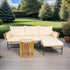 Walker Edison | Wicker 3 Pieces Outdoor Sectional Chat Set