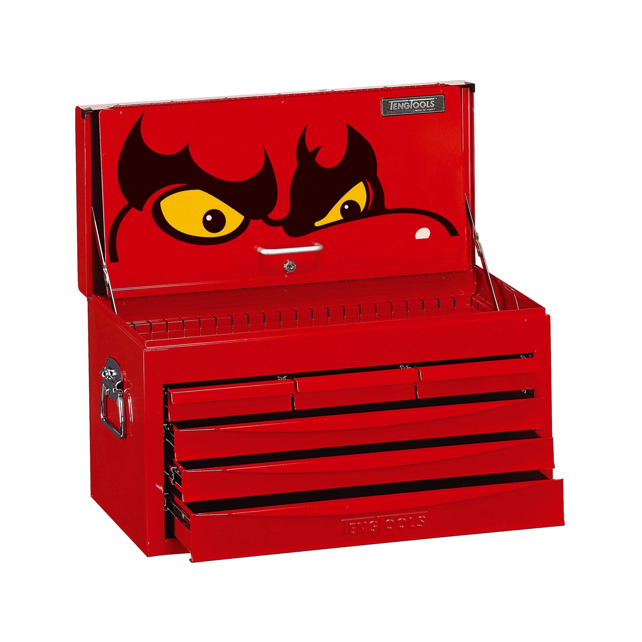 Teng Tools 6 Drawer Professional Steel Lockable Red SV Series Top Box - TC806SV