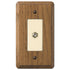 Contemporary Medium Oak Wood - 1 Cable Jack Wallplate