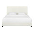 Walker Edison | King Size White Boucle Upholstered Platform Bed