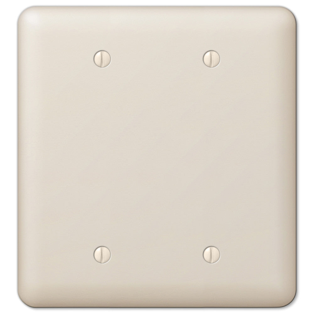 Devon Light Almond Steel - 2 Blank Wallplate