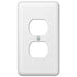 Devon White Steel - 1 Duplex Wallplate