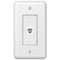 Devon White Steel - 1 Phone Jack Wallplate