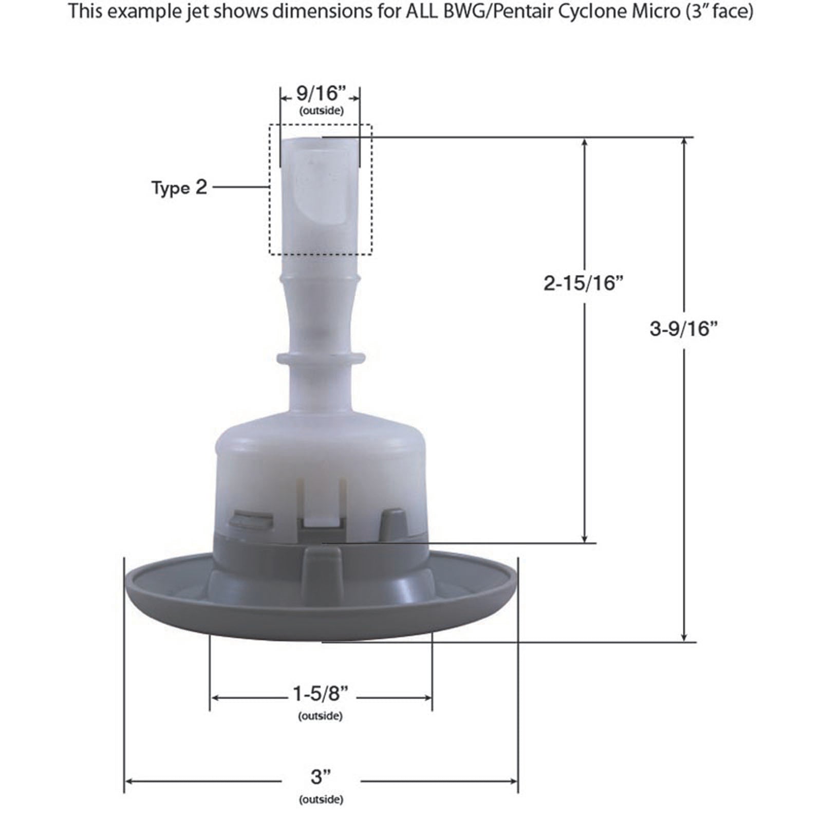 Aquatic 85SWIRL, Cyclone Micro Neck Jet Biscuit (940057)