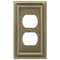 Continental Brushed Brass Cast - 1 Duplex Wallplate