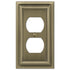 Continental Brushed Brass Cast - 1 Duplex Wallplate