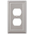 Continental Satin Nickel Cast - 1 Duplex Wallplate