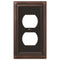 Continental Aged Bronze Cast - 1 Duplex Wallplate