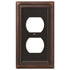 Continental Aged Bronze Cast - 1 Duplex Wallplate