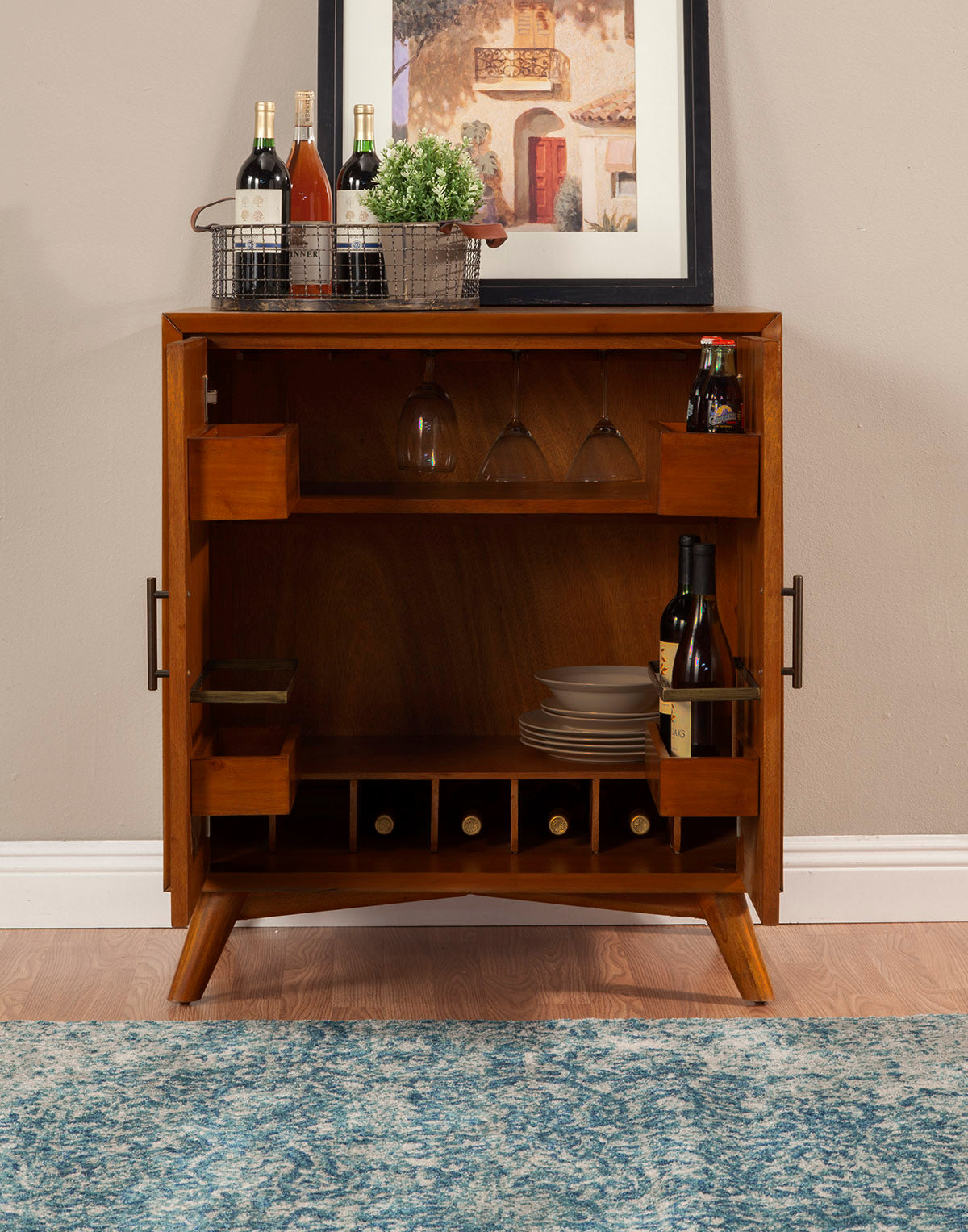 Flynn Small Bar Cabinet, Cherry Acorn