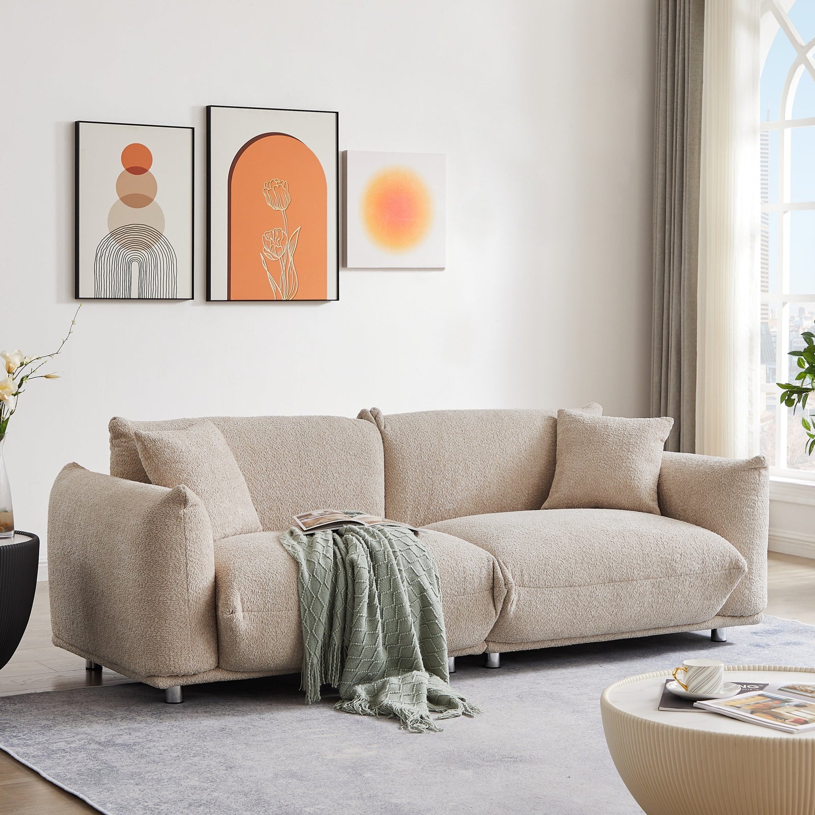 Walker Edison | Cloud Plush Loveseat Sofa