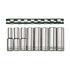 Teng Tools 8 Piece 1/2 Inch Drive 12 Point Deep Metric Socket Set (13mm - 24mm) - M1207