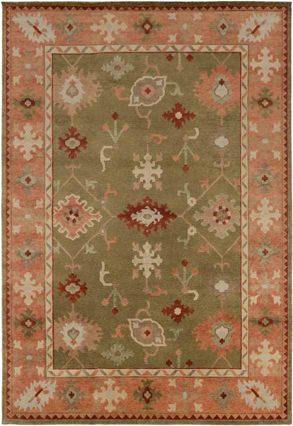 Allakaket Global Dark Green/Burnt Orange Area Rug