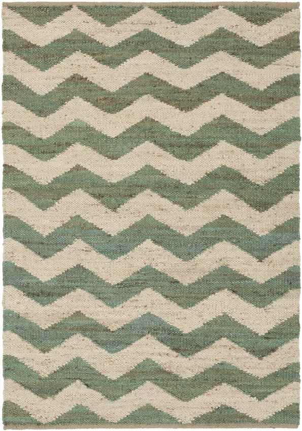 Alpha Global Dark Green/Cream Area Rug