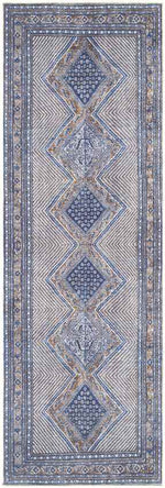 Alfombra lavable tradicional azul marino Limmen